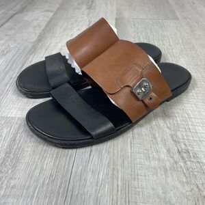 Hermes Black/Brown Leather Ionie Sandals Size 41 Men’s 8 RARE